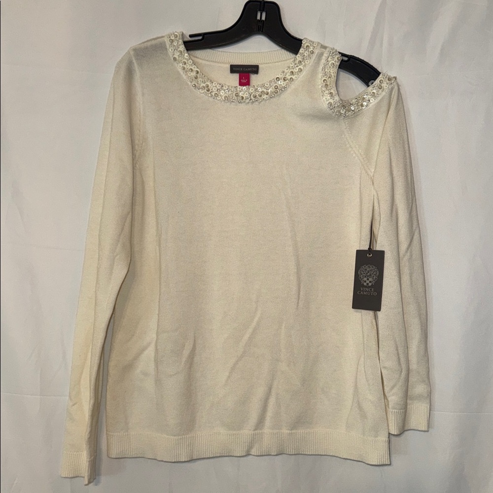 Vince Camuto One Sided Cold Shoulder Sweater
